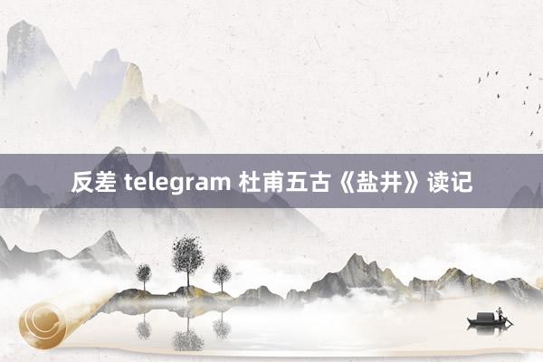 反差 telegram 杜甫五古《盐井》读记