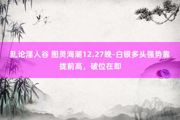 乱论淫人谷 图灵海潮12.27晚-白银多头强势靠拢前高，破位在即