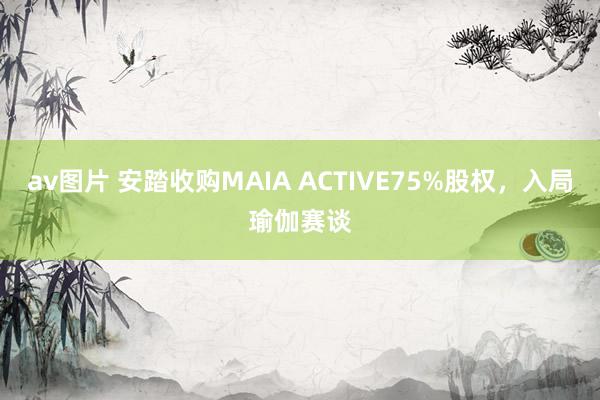 av图片 安踏收购MAIA ACTIVE75%股权，入局瑜伽赛谈