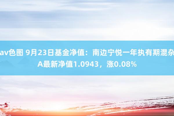 av色图 9月23日基金净值：南边宁悦一年执有期混杂A最新净值1.0943，涨0.08%