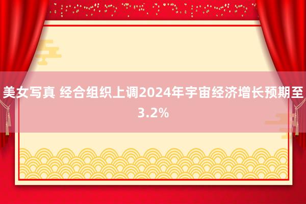 美女写真 经合组织上调2024年宇宙经济增长预期至3.2%