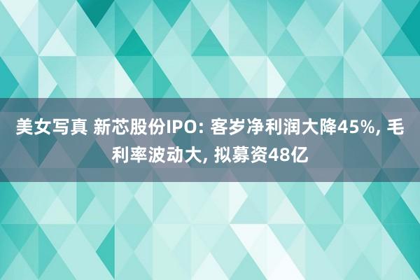 美女写真 新芯股份IPO: 客岁净利润大降45%， 毛利率波动大， 拟募资48亿