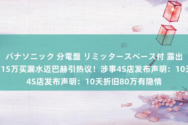 パナソニック 分電盤 リミッタースペース付 露出・半埋込両用形 215万买漏水迈巴赫引热议！涉事4S店发布声明：10天折旧80万有隐情