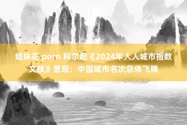 姐妹花 porn 科尔尼《2024年人人城市指数文牍》显现：中国城市名次总体飞腾