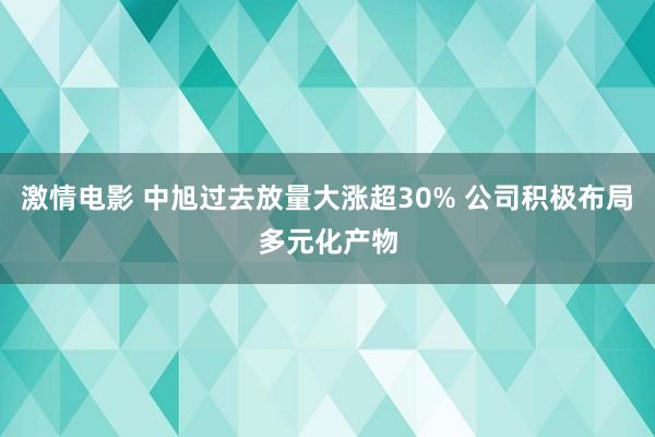 激情电影 中旭过去放量大涨超30% 公司积极布局多元化产物