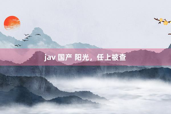 jav 国产 阳光，任上被查