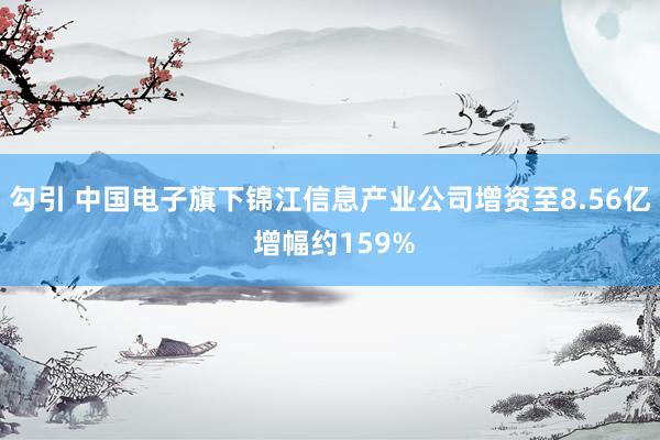 勾引 中国电子旗下锦江信息产业公司增资至8.56亿 增幅约159%