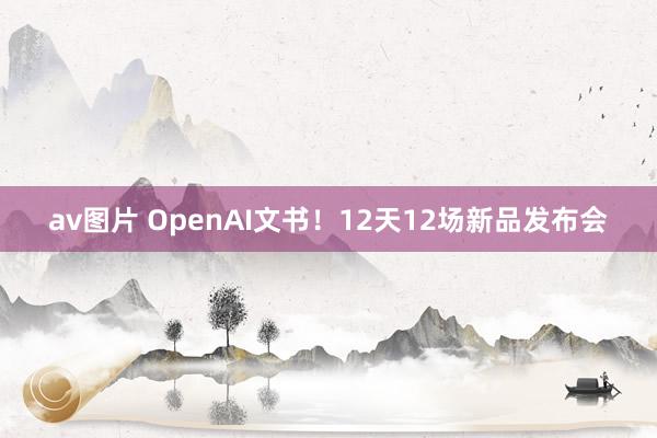 av图片 OpenAI文书！12天12场新品发布会