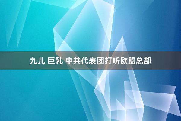 九儿 巨乳 中共代表团打听欧盟总部