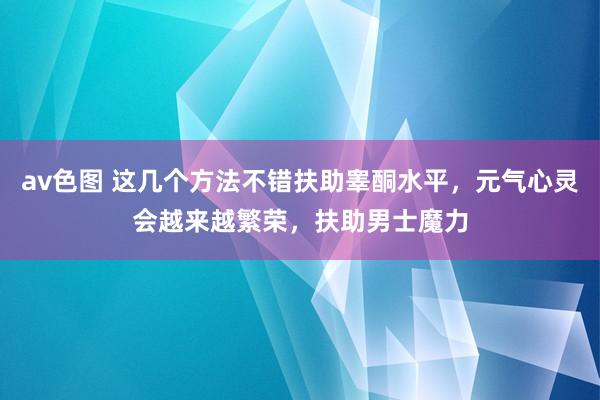 av色图 这几个方法不错扶助睾酮水平，元气心灵会越来越繁荣，扶助男士魔力