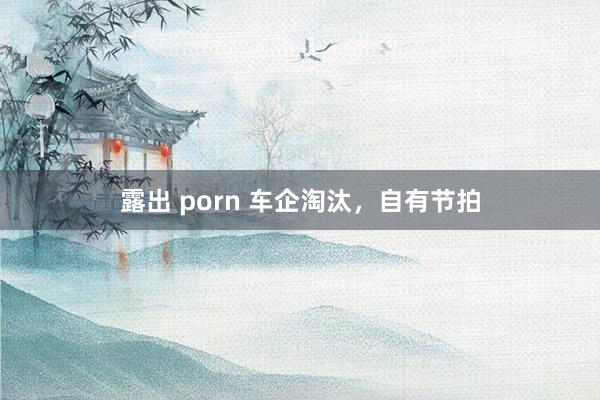 露出 porn 车企淘汰，自有节拍