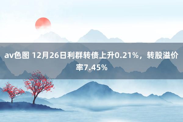 av色图 12月26日利群转债上升0.21%，转股溢价率7.45%