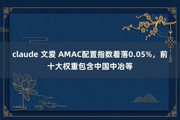 claude 文爱 AMAC配置指数着落0.05%，前十大权重包含中国中冶等