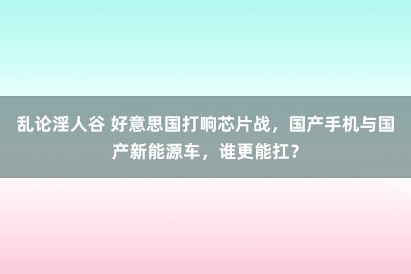 乱论淫人谷 好意思国打响芯片战，国产手机与国产新能源车，谁更能扛？