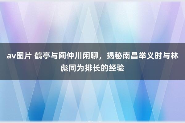 av图片 鹤亭与阎仲川闲聊，揭秘南昌举义时与林彪同为排长的经验