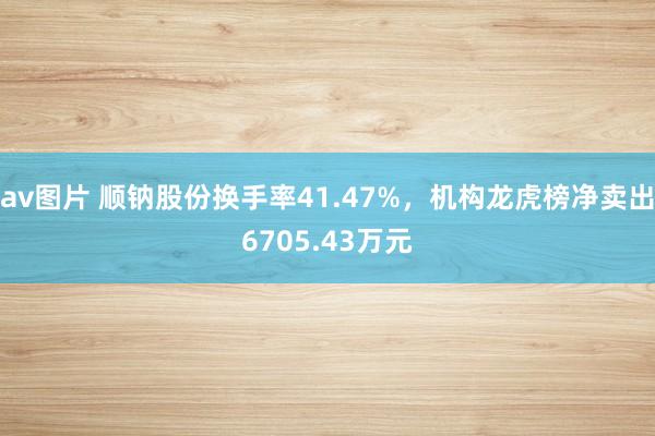 av图片 顺钠股份换手率41.47%，机构龙虎榜净卖出6705.43万元