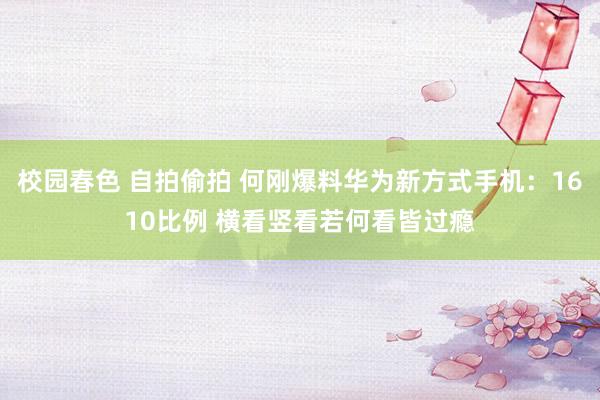 校园春色 自拍偷拍 何刚爆料华为新方式手机：1610比例 横看竖看若何看皆过瘾